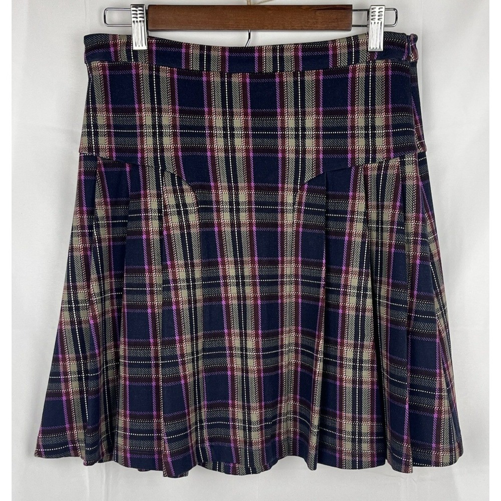 Charlotte by Cato Plaid Pleated Skirt Womens Small/Kids XL (18) Dark Academia